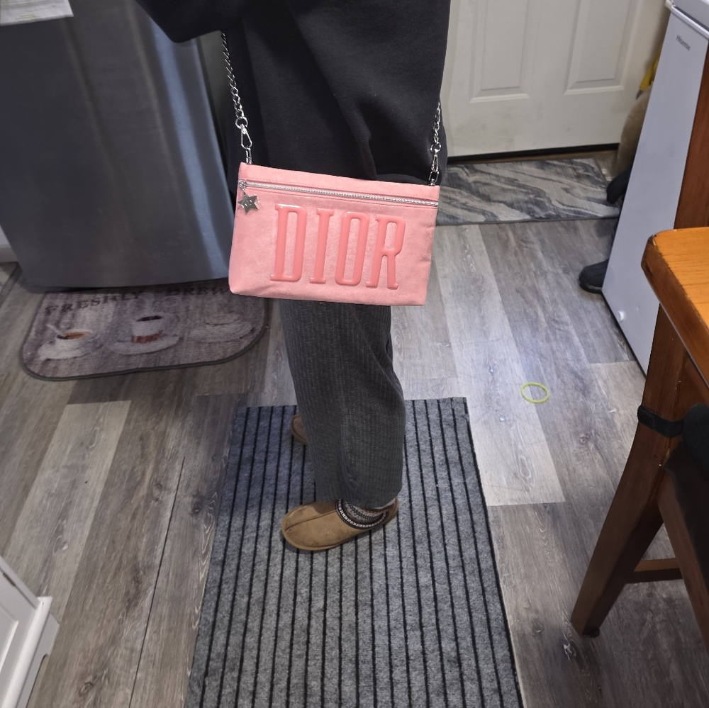 Dior Pink Suede Cossbody Bag. NWOT. Has Box - Picture 8 of 10